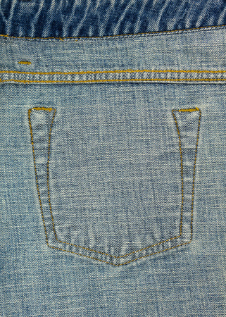 Jeans pocket seam inside texture and backgroundの写真素材