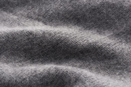Wool fabric in grey close up textureの写真素材