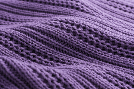 Purple knit fabric texture and backgroundの写真素材
