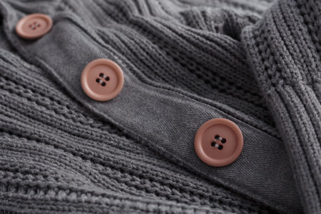 Knit sweater closeup buttonの写真素材