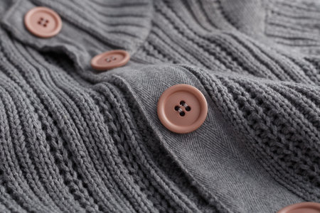 Knit sweater closeup buttonの写真素材