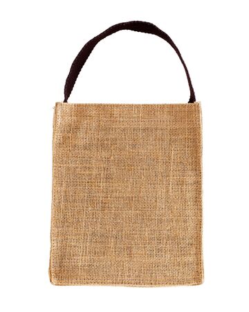 Hessian eco bag isolated on white backgroundの写真素材