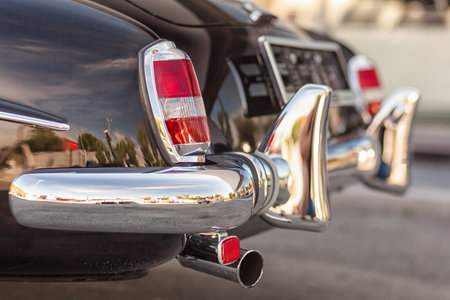 Novosibirsk, Russia - June 16, 2017: Mercedes-Benz 190 sl, close-up back view. Photography of a classic car on a street in Novosibirskのeditorial素材