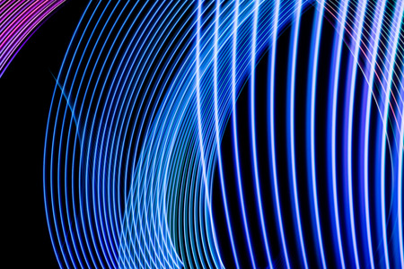 Abstract background of colored blue, pink, purple stripes. The concept of geometric aesthetics.の写真素材