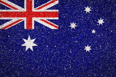 National flag of Australia on a stone background.The concept of national pride and symbol of the country.の写真素材