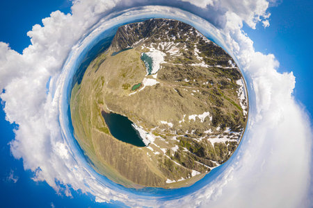 The landscape of the high point of the mountain is over two thousand kilometers above the ground...