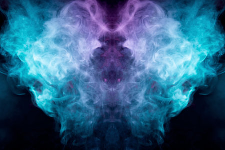 ART for your design project. Transparent creativity. Abstract art colored smoke on black isolated...
