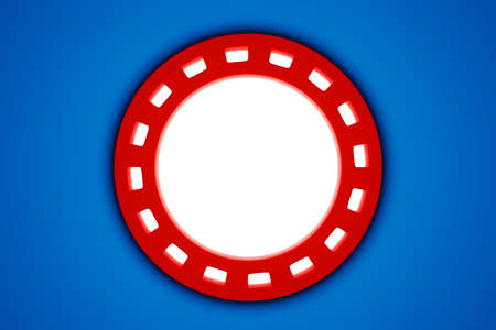 3D illustaration of a red cyber portal with a white luminous ball inside. Fantastic cell.Cyber shape in virtual reality. Simple geometric shapesの写真素材