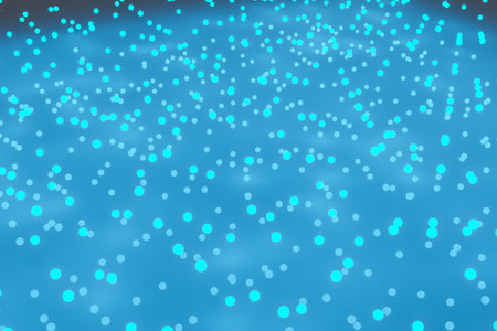 Blue pattern in geometric ornamental style with circles. Abstract background texture in geometric...