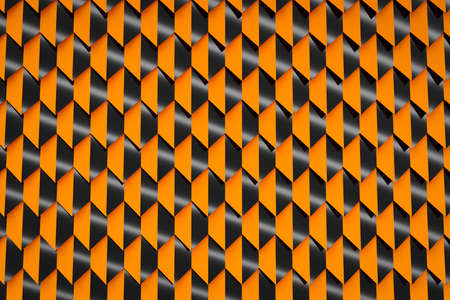 3d illustration orange pattern in geometric ornamental style. Abstract geometric background, texture. Pattern Floor Mosaicの写真素材