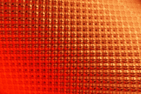 3D illustration orange colorful background of flowing fabric, smooth and soft. Technology geometry neon backgroundの写真素材