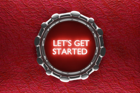 3D illustarion car engine push start stop button ignition remote starter. Let's get started