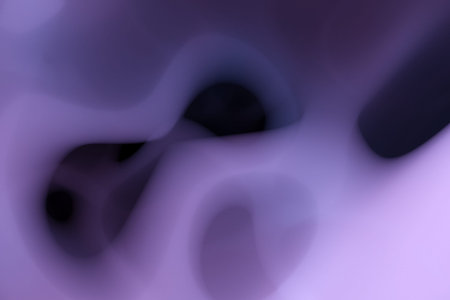 3D illustration purple abstract cloud of smoke pattern on a black isolated background