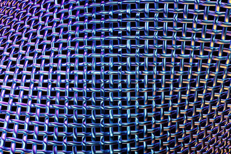 3d illustration of neon metallic wall stripes. Set of squares on monocrome background, pattern. Geometry background, patternの写真素材