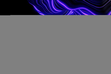 3d illustration of a purple geometric lines, stripes similar to waves. Futuristic shape, abstract...
