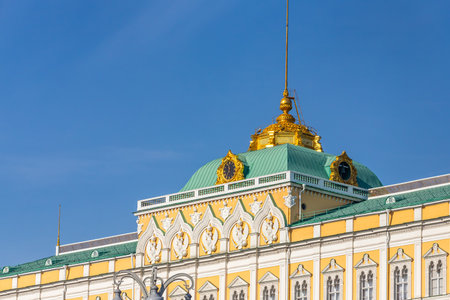 Moscow, Russia - October 15, 2021: Moscow Kremlin. View from the embankment on the Big Kremlin palace in Moscow.のeditorial素材