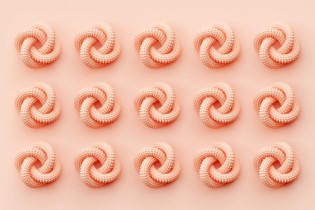 3d illustration set of abstract monochrome volumetric figures covered with pimples on an isolated...