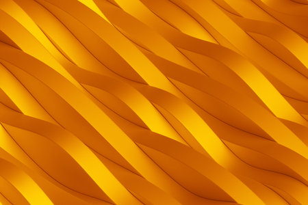 3d Illustration rows of yellow line .Geometric background, weave pattern.