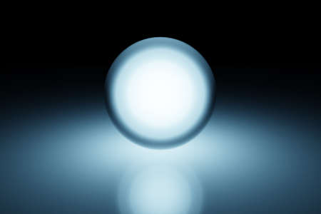 3D rendering. Transparent inflatable ball. Close-up geometric figure of a ball on black backgroundの写真素材