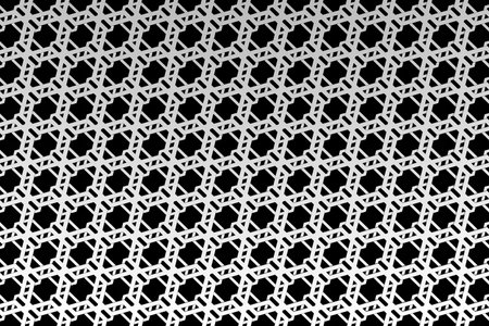 3d illustration of rows of silver polygones. Parallelogram pattern. Technology geometry background