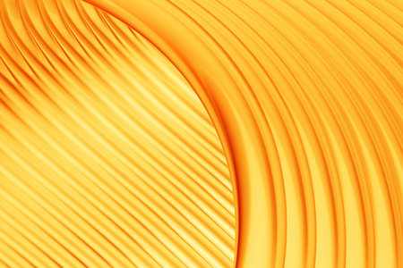 3d Illustration rows of yellow line. Geometric background, weave pattern.の写真素材