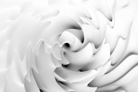 3D illustration of a abstract white background with scintillating circles and gloss. illustration beautiful. Abstract background with twirl effectの写真素材