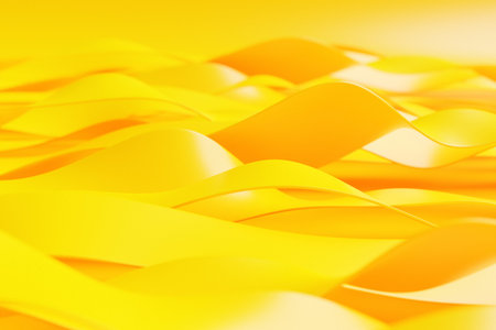 3d illustration of a stereo strip of different colors. Geometric stripes similar to waves. Abstract...