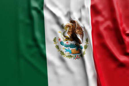 3D illustration of Mexico national developing flag. Country symbol.の写真素材