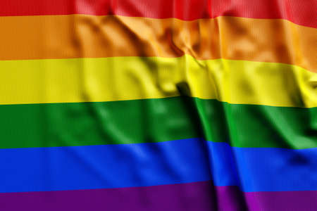 3D illustration of LGBT developing flag. Country symbol.の写真素材
