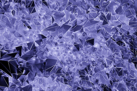 3D illustration background, texture of a large number of doves geometric shapes of different sizes...