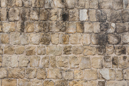 The texture of the stone wall. Background texture of the stone wall of the old castle.の写真素材