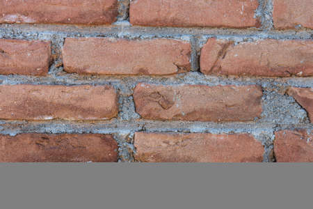 Red brick old wall, texture grunge background
