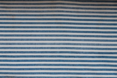 Close up blue and white patterned fabric