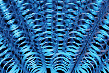 3d illustration of blue circle.Set of shapes on monocrome background, pattern. Geometry background
