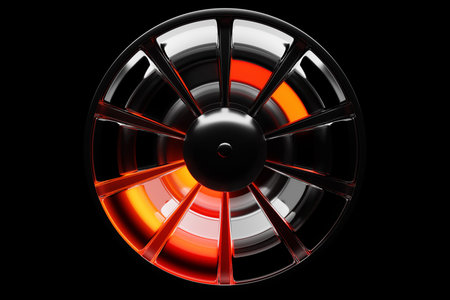 3D illustration round control panel icon. High risk concept on speedometer. credit rating scale