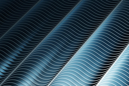 3d illustration of a blue abstract background with wave lines. PRint from the waves. Modern graphic...