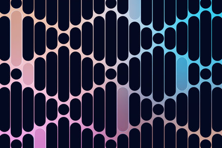 3d illustration black and purple geometric pattern. Geometry background, pattern