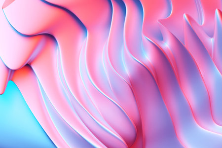 Abstract surface background with various multicolored wireframe lines. 3D rendering