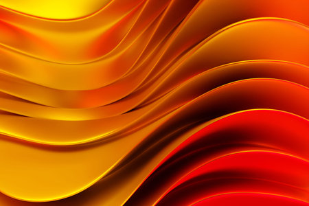 Abstract gradient and geometric stripes pattern. Linear orange pattern, 3D illustration.