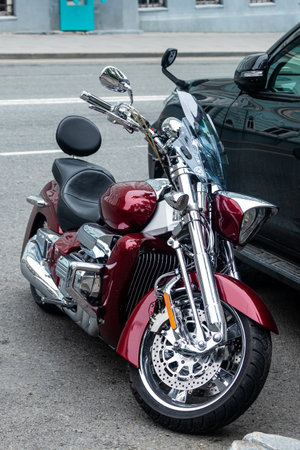 Vladivostok, Russia - July 14, 2022: motocycle Honda Valkyrie rune is parked on the street on a warm...
