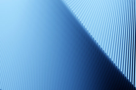 Abstract surface background with various blue lines. 3D rendering