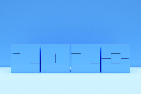 3D illustration inscription 2023 on a blue background. changeability of years. Illustration of the...