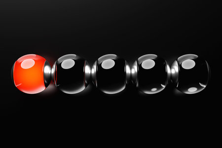 Realistic detailed color indicator of the horizontal level set from bad to good for the interface....