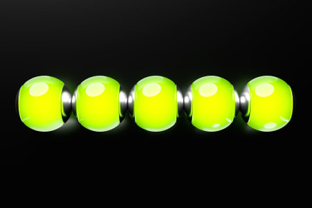 Realistic detailed color indicator of the horizontal level set from bad to good for the interface. 3D illustrationの写真素材