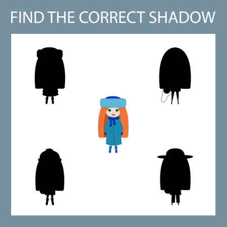 Find correct shadow with colorful toys. Kids educational game.のイラスト素材
