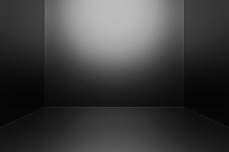 3d illustration of a black podium. 3d rendering. minimalism geometry backgroundの写真素材