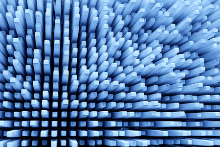 3d illustration blue geometric pattern. Geometry background, patternの写真素材