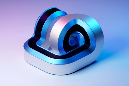 3D illustration of a colorful node. Fantastic shape .Simple geometric shapes