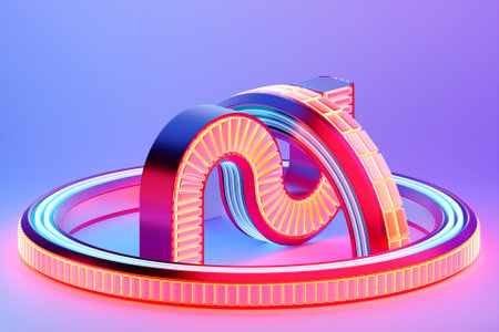 3d illustration.Set of different lighting shapes on monocrome background, pattern. Geometry backgroundの写真素材