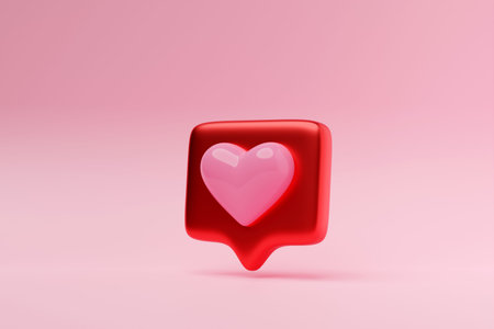 Quote box frame, post text quotes, empty template fields with hearts. 3D illustration. Mother's Day...